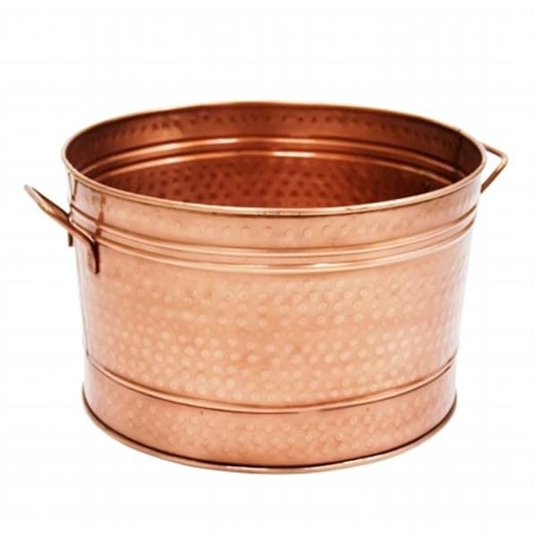 Achla Designs Achla C-50C 10.25" H x 16.25" W x 16.25" D Steel Round Steel Tub - Copper Plate C-50C - main